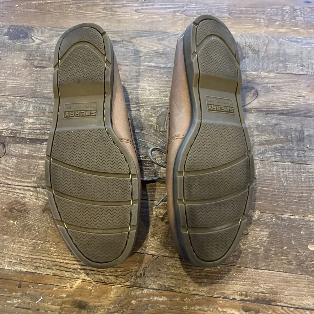 Sperry Top-Sider Boat Shoes Mens 11 BrownLeeward 2 Eye Leather Loafers 0777894